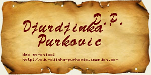 Đurđinka Purković vizit kartica